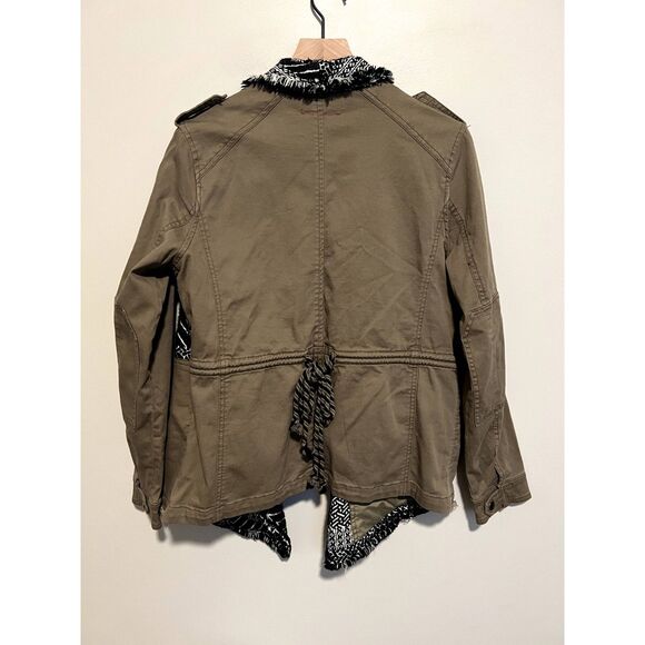 NWT Hei Hei Anthropologie Fieldwork Anorak Fringe Jacket in Moss Size M - Picture 9 of 10